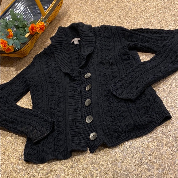 J. Jill Sweaters - J Jill Black Long Sleeve Sweater With FLAWS Small